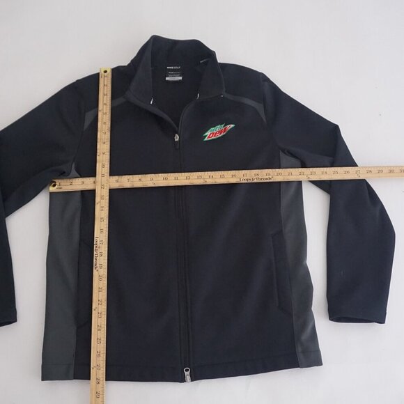 Nike Golf Thermafit Black Gray Embroidered Mtn Dew Zip Up Activewear Jacket L - Picture 4 of 12